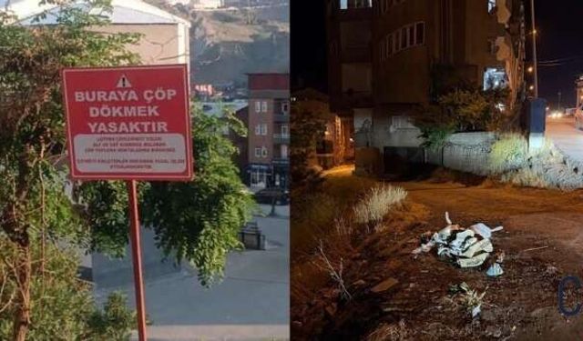 Hakkâri'de "Buraya Çöp Atmayın" Tabelası Söküldü