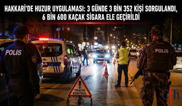 Hakkari'de Huzur Uygulaması: 3 Günde 3 Bin 352 Kişi Sorgulandı