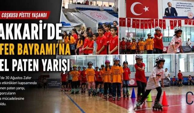 Hakkari’de Zafer Bayramı’na özel paten yarışı