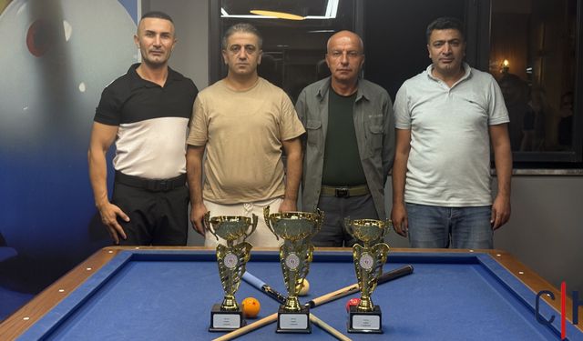 Hakkâri’de bilardo tutkunları şampiyonluk için yarıştı