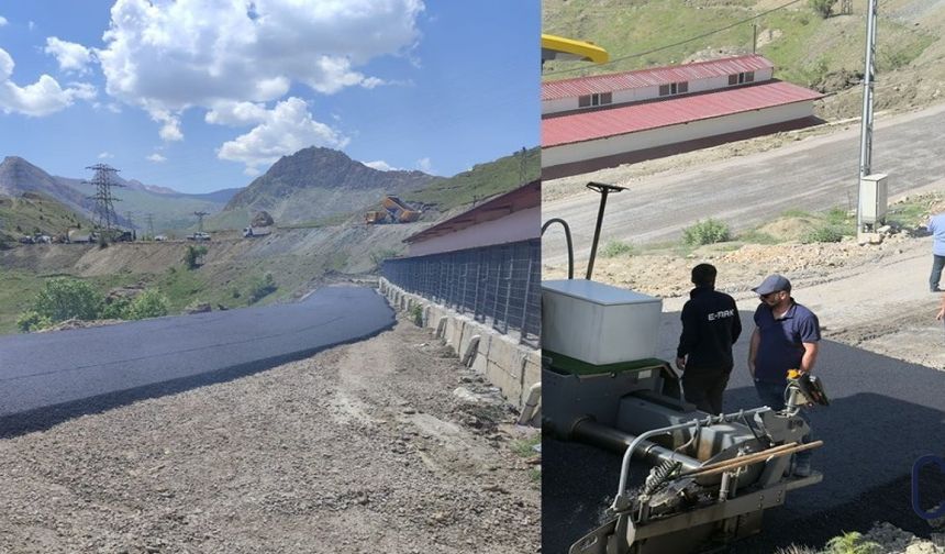 Hakkari’de Hayvan Hastanesi Yoluna İlk Kez Asfalt Döküldü