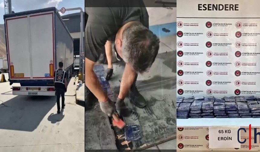 Hakkari Esendere Sınır Kapısı’nda 65 Kilo Eroin Operasyonu