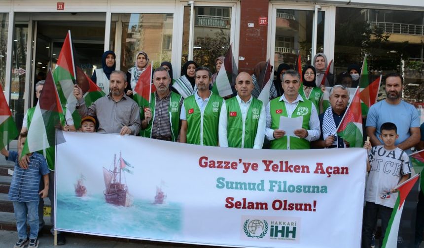 Hakkari İHH'den Sumud Filosu'na ve Gazze'ye destek açıklaması