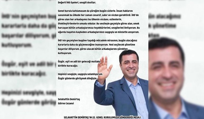 Selahattin Demirtaş: “Özgür ve Adil Bir Gelecek İçin Yanınızdayım”