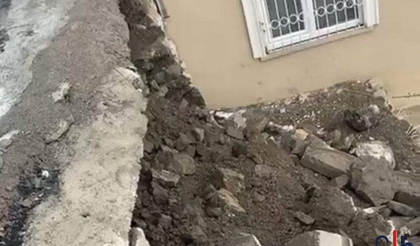 Hakkari’de 27 Yıllık İhmal: Gazi Mahallesi’nde Taş Perde Duvar Çöktü, Yol Askıda