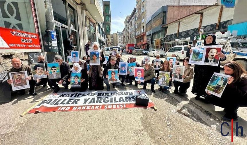İHD Hakkari Şubesi ve Kayıp Yakınları Yine Adalet İçin Bir Araya Geldi