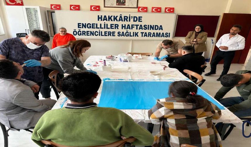 Hakkâri’de Engelliler Haftası’nda Öğrencilere Sağlık Taraması