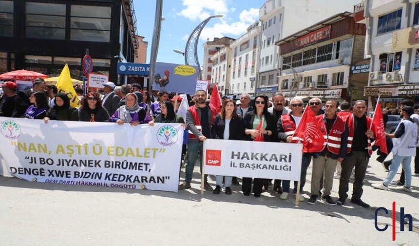 Hakkari’de 1 Mayıs coşkusu: Emek ve dayanışma için yürüdüler