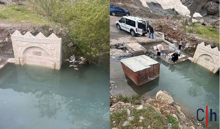 Sümbül Dağı Eteğindeki Çeşme Gölete Döndü, Vatandaş Tepkili