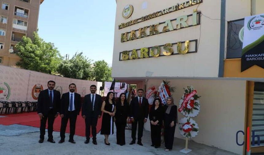 Hakkâri Barosu'nun Yeni Hizmet Binası Törenle Açıldı