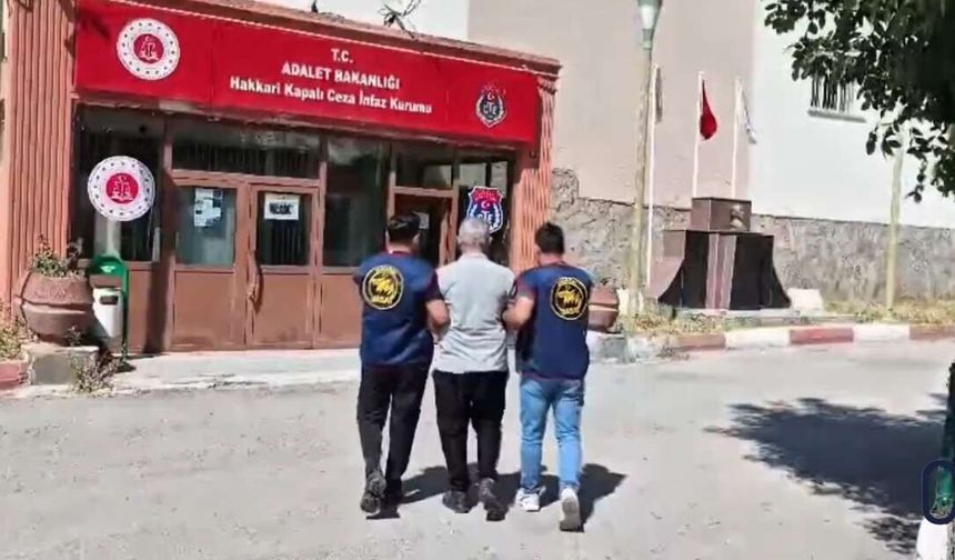 20 yıl 7 ay hapis cezasıyla aranan hükümlü Yüksekova’da yakalandı