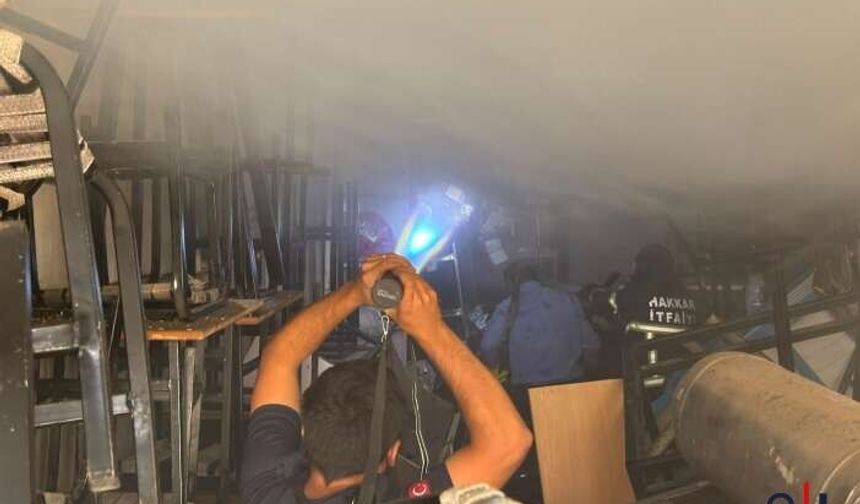 Hakkari’de Depo Yangını Paniğe Neden Oldu