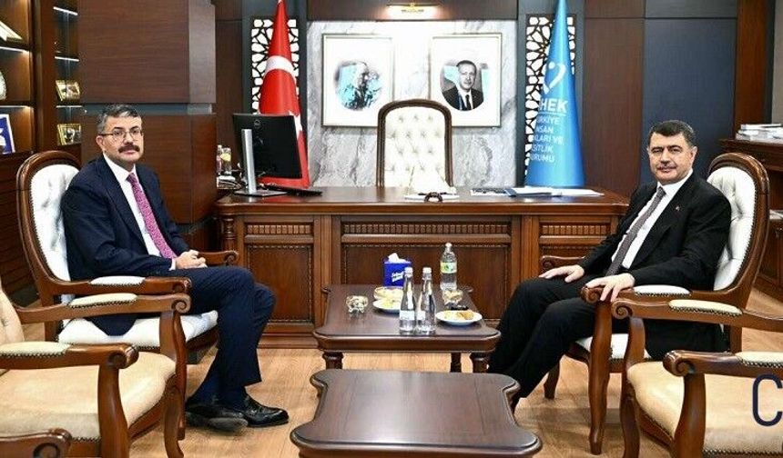Bakan Yardımcısı Çelik’ten TİHEK Başkanı Şahin’e ziyaret