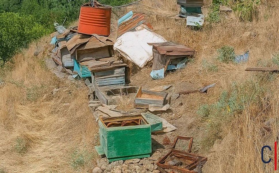 Hakkari'de Aç Kalan Ayılar Arı Kovanlarına Saldırdı