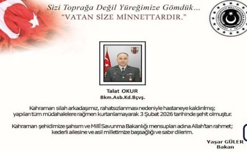 Hakkari'de Kıdemli Başçavuş Talat Okur: Şehit oldu