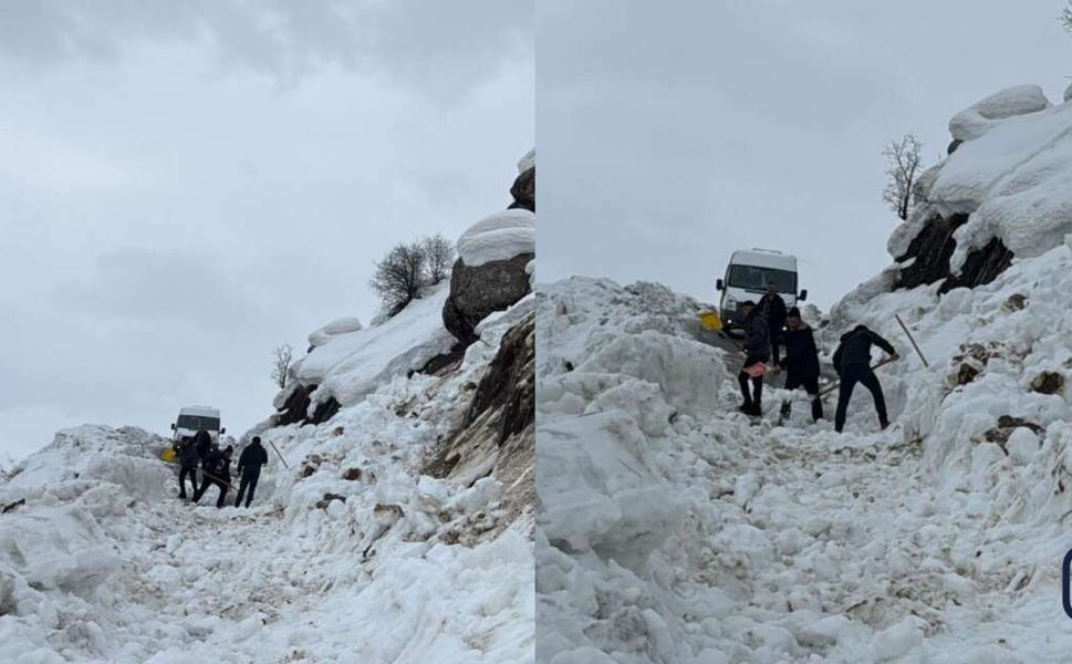 Hakkâri’de Çığ Engeli: Köylüler Öğrenci Servisi İçin Seferber Oldu