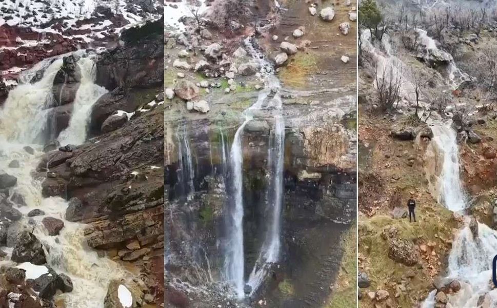 Hakkari'de şelaleler yeniden coştu