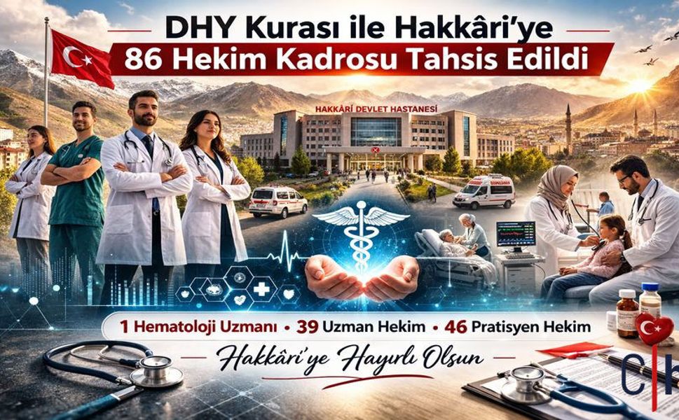 Hakkâri’ye 86 Hekim Kadrosu Tahsis Edildi