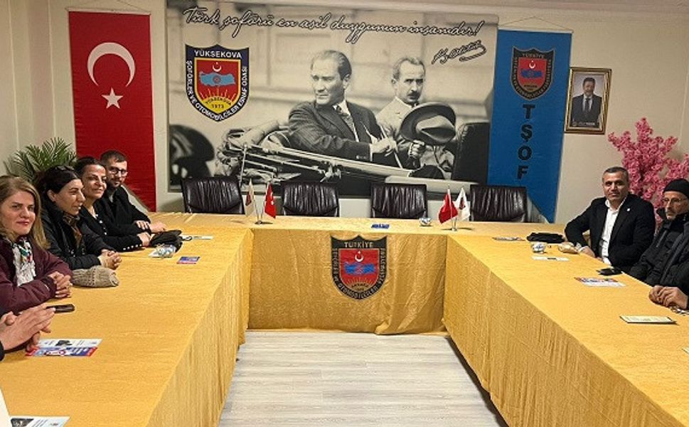 Hakkâri Emek ve Demokrasi Platformu’ndan Yüksekova’daki esnaf odalarına ziyaret