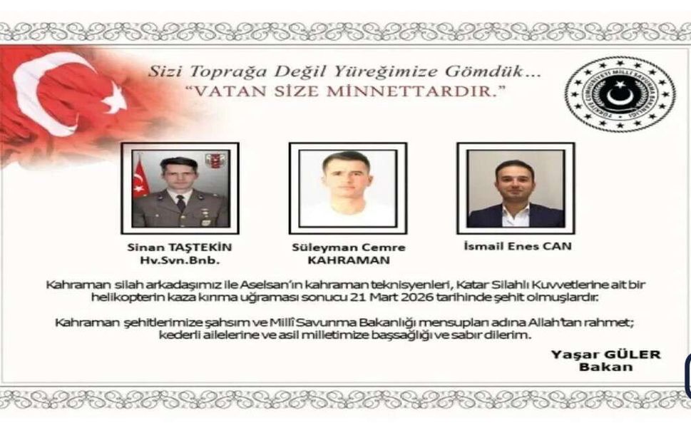 Katar’da Askeri Helikopter Faciası: 3 Türk Personel Şehit Oldu