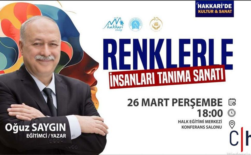 Yazar Oğuz Saygın Hakkâri’de Okurlarıyla Buluşuyor