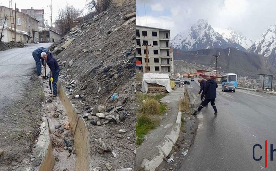 Hakkari’de Yağışlar Kanalları Tıkadı, Ekipler Harekete Geçti