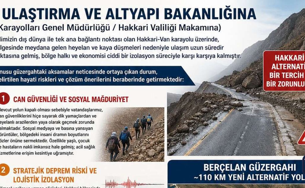 Hakkari-Van yolundaki heyelan için çözüm çağrısı