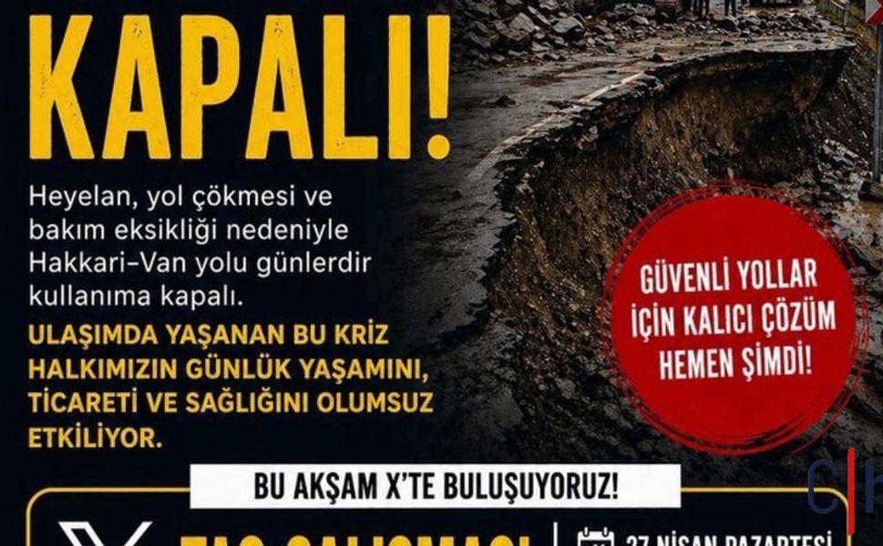 Hakkari’den sosyal medyada çağrı: “Colemêrg–Wan yolu açılsın”