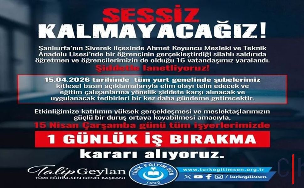 Eğitimde Şiddete Tepki: Hakkari’de İş Bırakma Eylemi