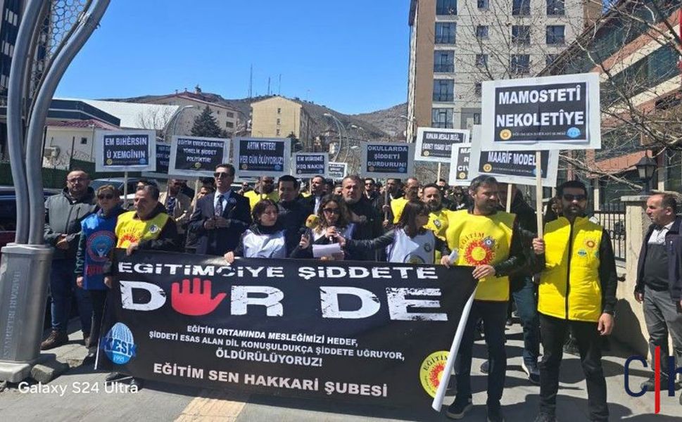 Hakkari'de Siverek’teki Saldırıya Eğitim Sen’den Tepki