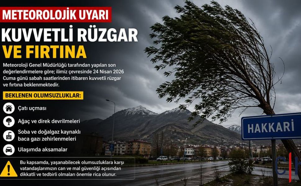Hakkari İçin Fırtına Uyarısı: Valilikten Vatandaşlara Tedbir Çağrısı