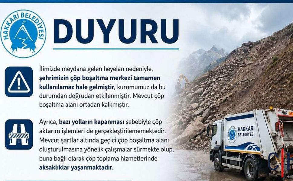 Hakkari’de Çöp Krizi: Belediye 4 Maddelik Planı Devreye Aldı