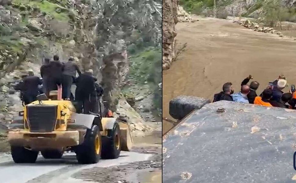 Kavaklı (Marünüs) Köyü’nde Taşkın: Madenciler Kepçeyle Taşındı