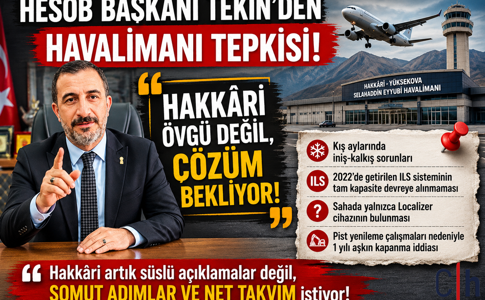 HESOB Başkanı Tekin’den Bakan Uraloğlu’na  Havalimanı Tepkisi
