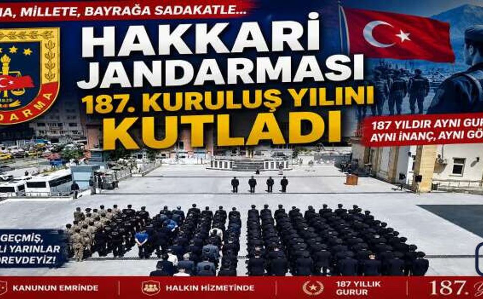 Hakkari Jandarması 187. Kuruluş Yıl Dönümünü Kutladı