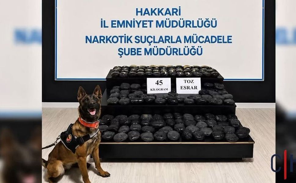 Hakkâri’de Aranan Hükümlünün Aracında 45 Kilogram Toz Esrar Ele Geçirildi