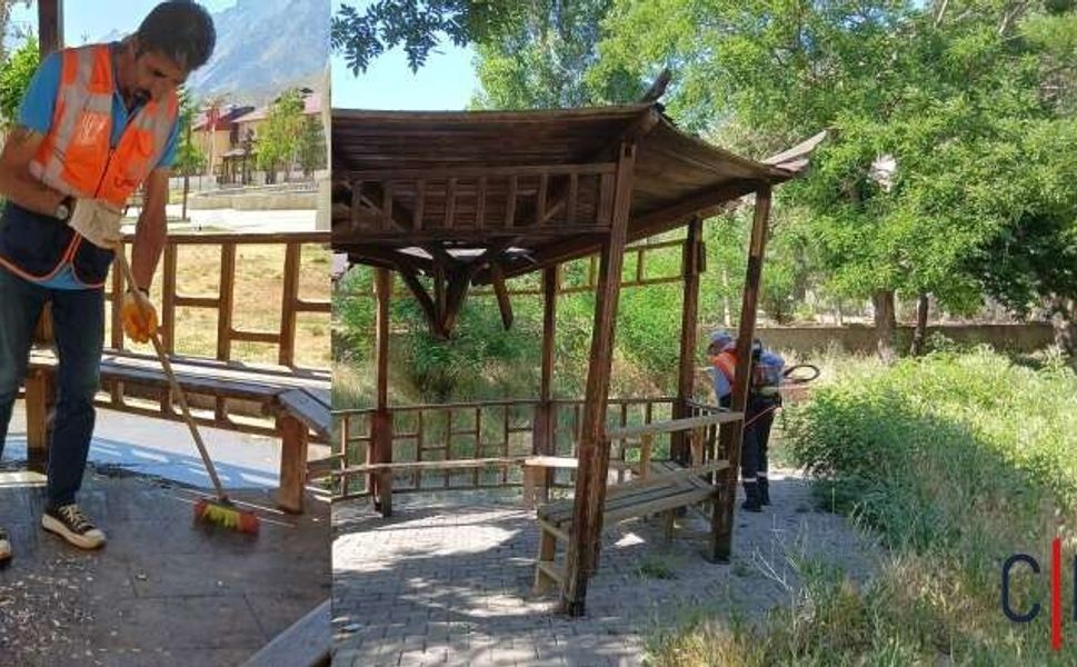 Hakkâri Belediyesi Parklarda Bakım ve Temizlik Çalışmalarını Sürdürüyor