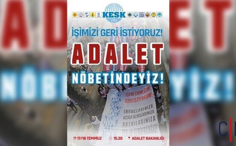 KESK'ten KHK İhraçları İçin Ankara'da Nöbet Eylemi