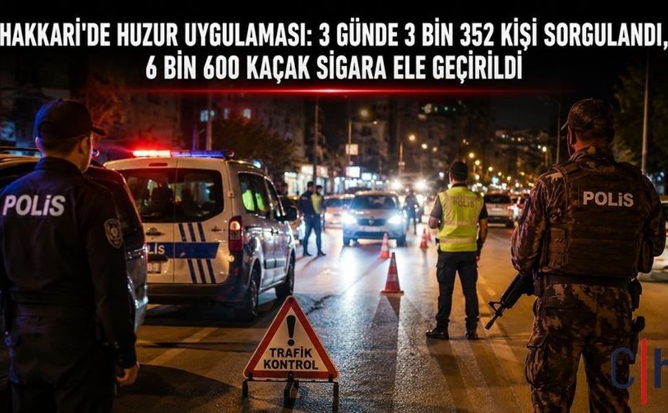 Hakkari'de Huzur Uygulaması: 3 Günde 3 Bin 352 Kişi Sorgulandı