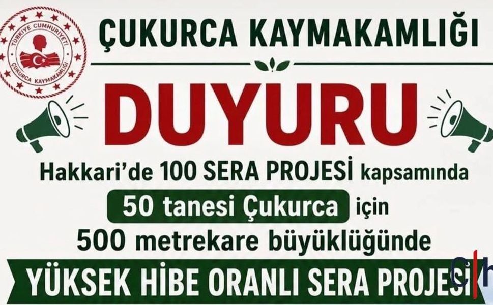 Çukurca'da 50 Seralık Hibe Projesi İçin Üreticilere Bilgilendirme Yapılacak