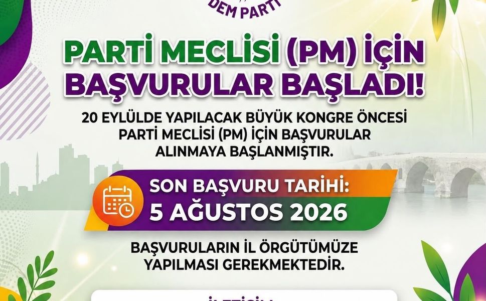 DEM Parti Hakkâri’de Parti Meclisi Başvurularını Başlattı