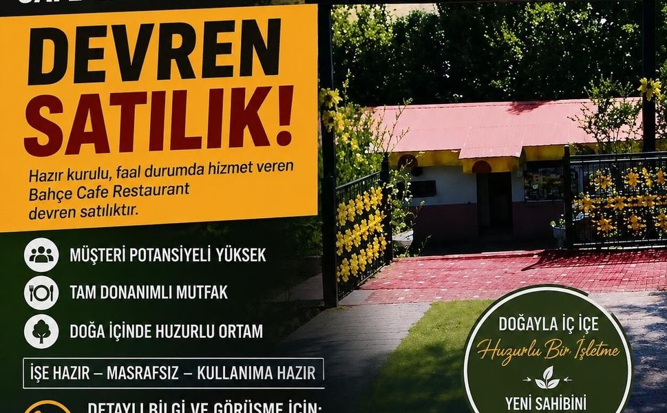 Hakkâri’de Bahçe Cafe Restaurant Devren Satılığa Çıkarıldı