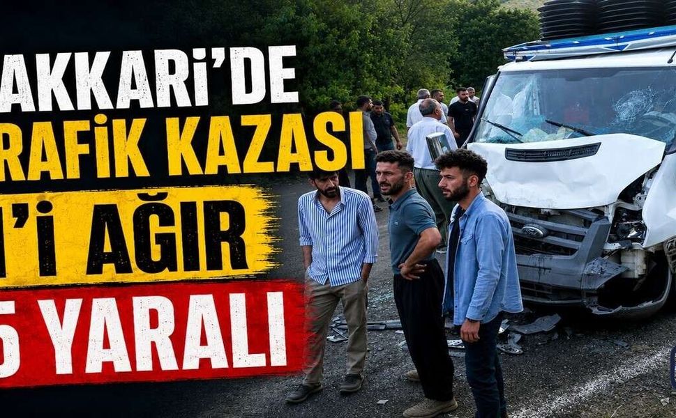 Çukurca Yolunda Trafik Kazası 1'i Ağır 5 Yaralı