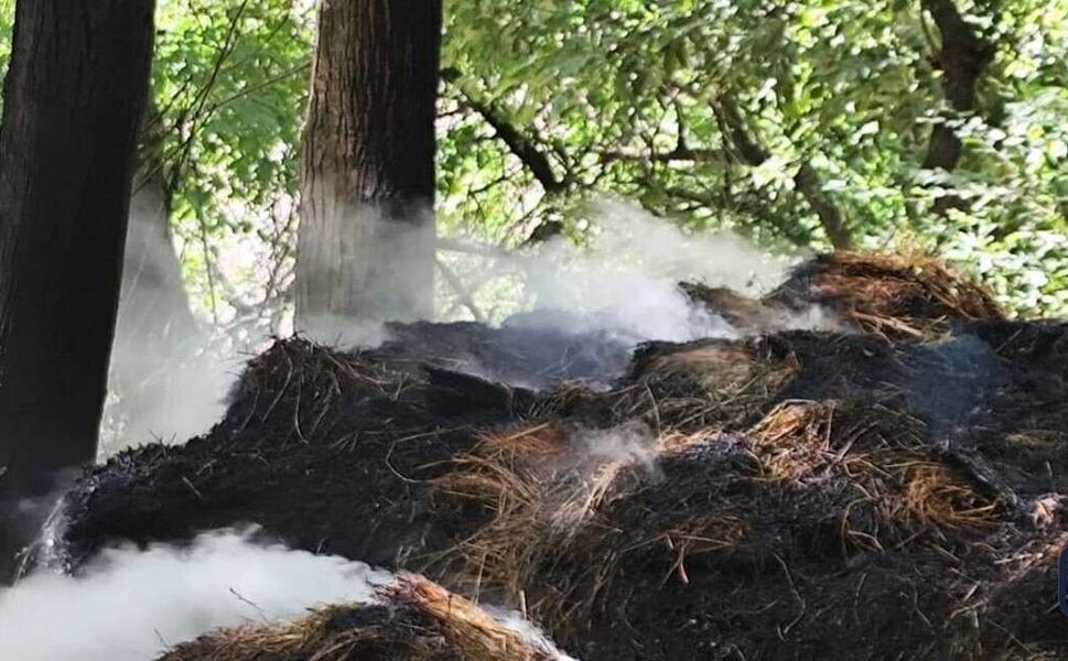 Hakkâri’deki yangında 400 balya ot kullanılamaz hale geldi