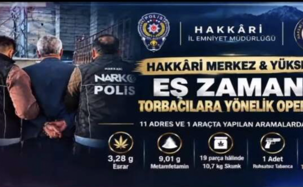 Hakkari ve Yüksekova'da torbacılara operasyon
