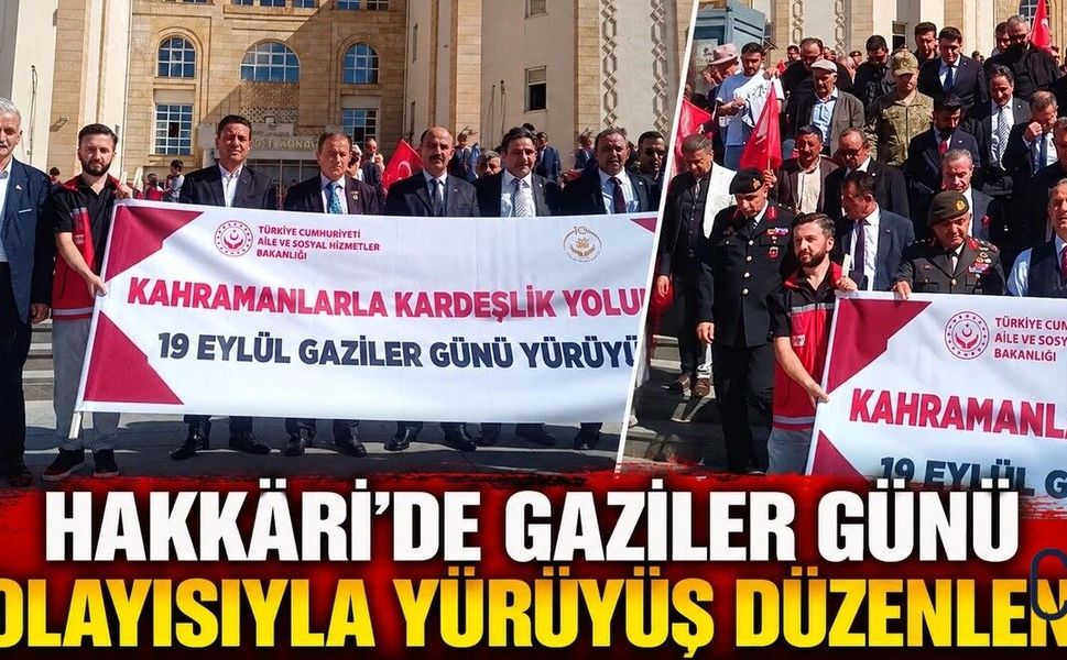 Hakkâri’de Gaziler Günü Dolayısıyla Yürüyüş Düzenlendi