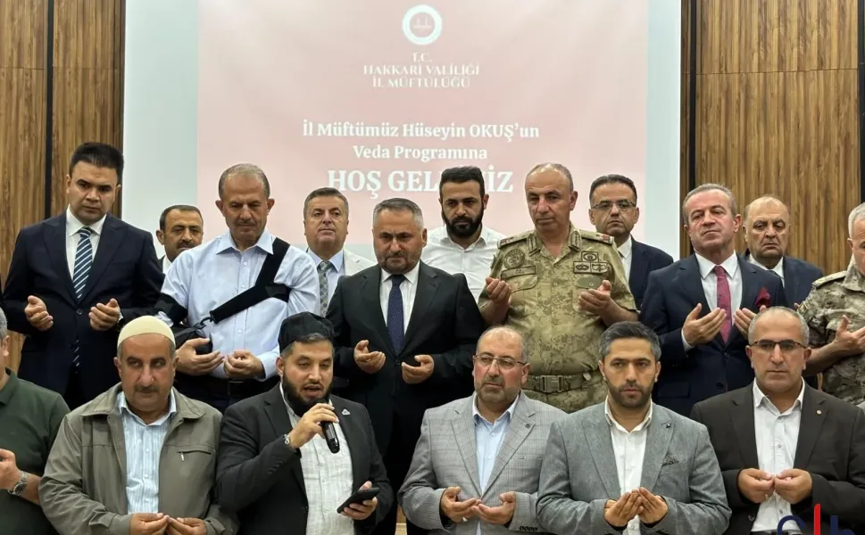 Hakkari İl Müftüsü Okuş için veda programı düzenlendi