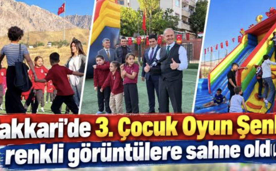 Hakkari'de çocuklar şenlikte doyasıya eğlendi