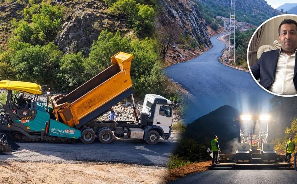 Tiyar Vadisi’nde asfalt çalışmaları sürüyor