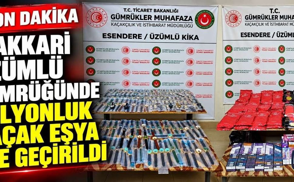 Üzümlü Gümrüğü’nde 1,5 Milyon TL’lik kaçak eşya ele geçirildi